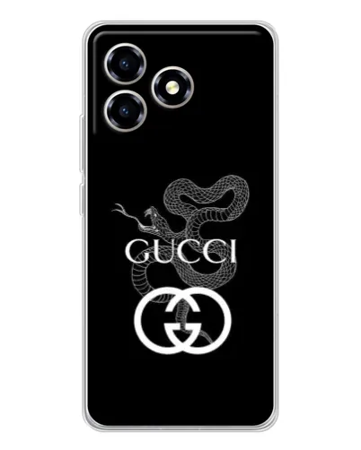 Чехол для ZTE Blade A36 с картинкой «Gucci — серебряная змея»