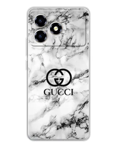 Чехол для ZTE Blade A36 с картинкой «Gucci — мраморный шик»
