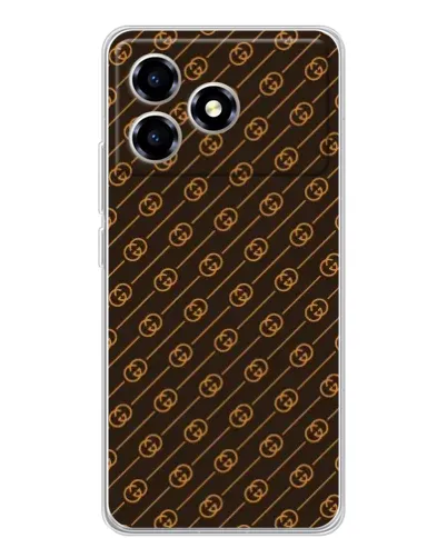 Чехол для ZTE Blade A36 с картинкой «Gucci — золотые диагонали»