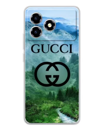 Чехол для ZTE Blade A36 с картинкой «Gucci — горный пейзаж»