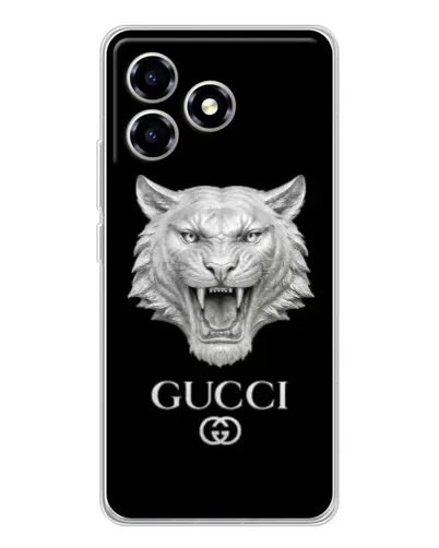 Чехол для ZTE Blade A36 с картинкой «Gucci — серебряный лев» Чехол для ZTE Blade A36 с картинкой «Gucci — серебряный лев»