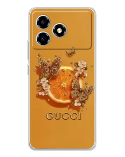 Чехол для ZTE Blade A36 с картинкой «Gucci — золотые бабочки» Чехол для ZTE Blade A36 с картинкой «Gucci — золотые бабочки»