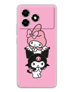Чехол для ZTE Blade A36 с картинкой «My Melody и Kuromi»