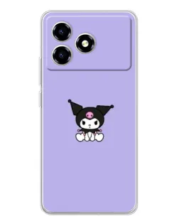 Чехол для ZTE Blade A36 с картинкой «Kuromi — фиолетовый минимализм»