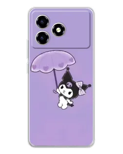 Чехол для ZTE Blade A36 с картинкой «Kuromi с зонтиком»