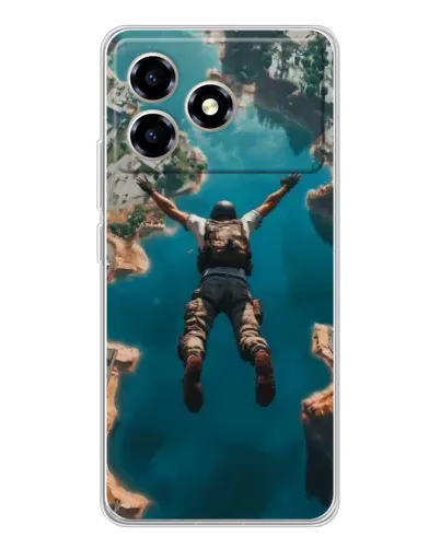 Чехол для ZTE Blade A36 с картинкой «PUBG — свободное падение»