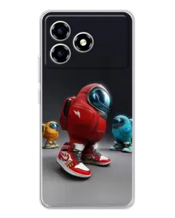 Чехол для ZTE Blade A36 с картинкой «Among Us — 3D стиль»