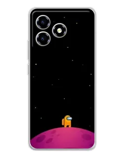 Чехол для ZTE Blade A36 с картинкой «Одинокий герой на планете»