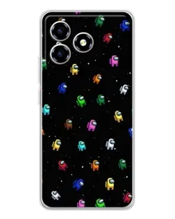 Чехол для ZTE Blade A36 с картинкой «Экипаж Among Us»