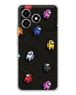 Чехол для ZTE Blade A36 с картинкой «Космический паттерн Among Us»