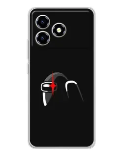 Чехол для ZTE Blade A36 с картинкой «Among Us шлем»