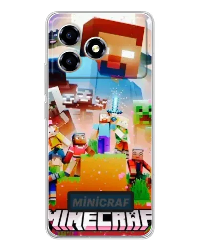 Чехол для ZTE Blade A36 с картинкой «Minecraft герои игры»
