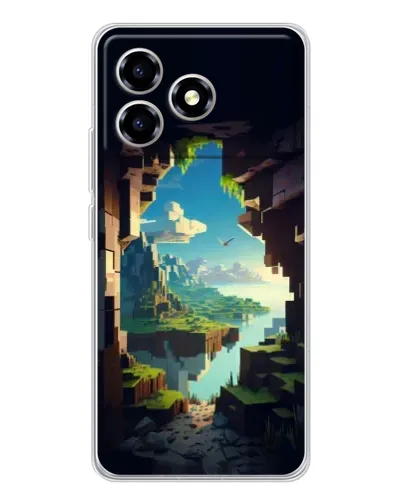 Чехол для ZTE Blade A36 с картинкой «Вид из пещеры»