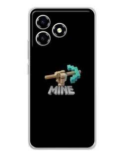 Чехол для ZTE Blade A36 с картинкой «Алмазная кирка»
