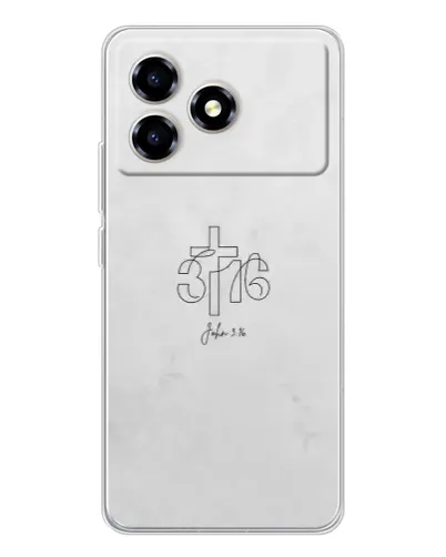 Чехол для ZTE Blade A36 с картинкой «Иоанна 3:16 Крест»