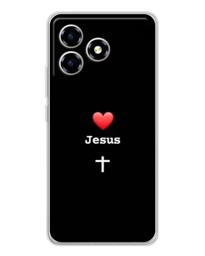 Чехол для ZTE Blade A36 с картинкой «Сердце - Jesus»