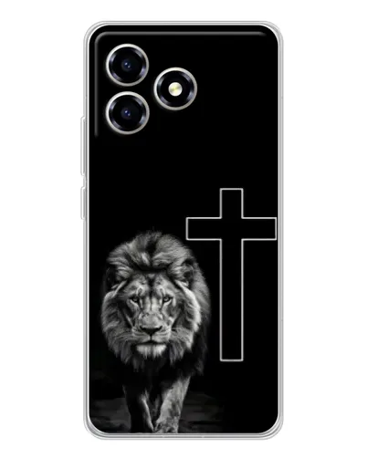 Чехол для ZTE Blade A36 с картинкой «Лев и Крест»