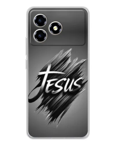 Чехол для ZTE Blade A36 с картинкой «Надпись Jesus Graffiti»