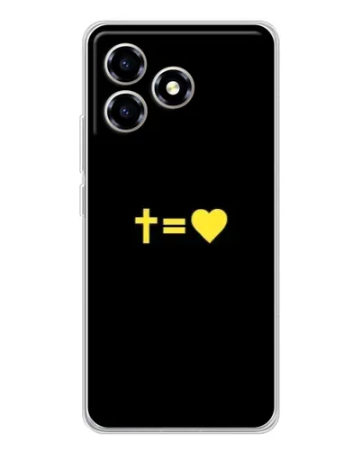 Чехол для ZTE Blade A36 с картинкой «Сердце и Крест»