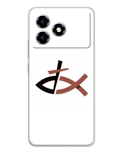 Чехол для ZTE Blade A36 с картинкой «Рыба и крест»