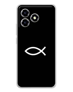 Чехол для ZTE Blade A36 с картинкой «Символ рыбы Jesus» Чехол для ZTE Blade A36 с картинкой «Символ рыбы Jesus»