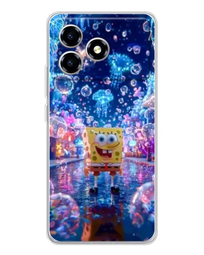 Чехол для ZTE Blade A36 с картинкой «Неоновый океан»