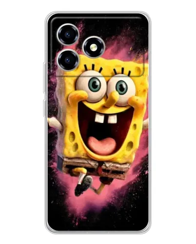Чехол для ZTE Blade A36 с картинкой «Взрывной Спанч Боб»