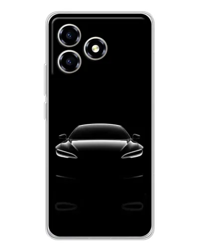 Чехол для ZTE Blade A36 с картинкой «Силуэт Tesla Night»