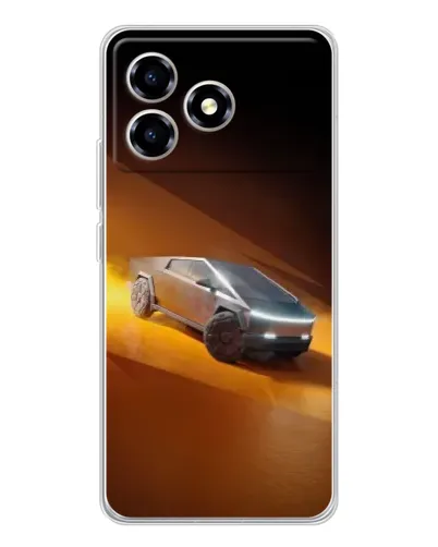 Чехол для ZTE Blade A36 с картинкой «Cybertruck в пустыне»