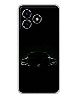Чехол для ZTE Blade A36 с картинкой «Mercedes — силуэт авто» Чехол для ZTE Blade A36 с картинкой «Mercedes — силуэт авто»