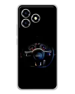 Чехол для ZTE Blade A36 с картинкой «Салон Audi — руль» Чехол для ZTE Blade A36 с картинкой «Салон Audi — руль»