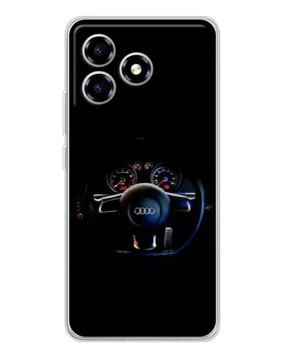 Чехол для ZTE Blade A36 с картинкой «Салон Audi — руль»
