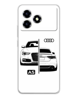 Чехол для ZTE Blade A36 с картинкой «Audi — контрастный дизайн» Чехол для ZTE Blade A36 с картинкой «Audi — контрастный дизайн»