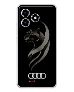 Чехол для ZTE Blade A36 с картинкой «Графика — пантера и Audi» Чехол для ZTE Blade A36 с картинкой «Графика — пантера и Audi»