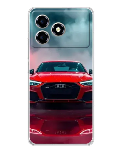 Чехол для ZTE Blade A36 с картинкой «Audi RS — красный стиль»