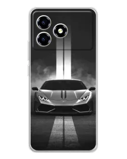Чехол для ZTE Blade A36 с картинкой «Lamborghini симметрия дорог»