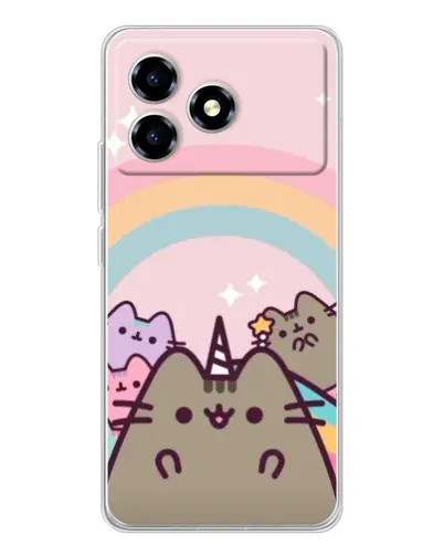 Чехол для ZTE Blade A36 с картинкой «Единорог Pusheen»