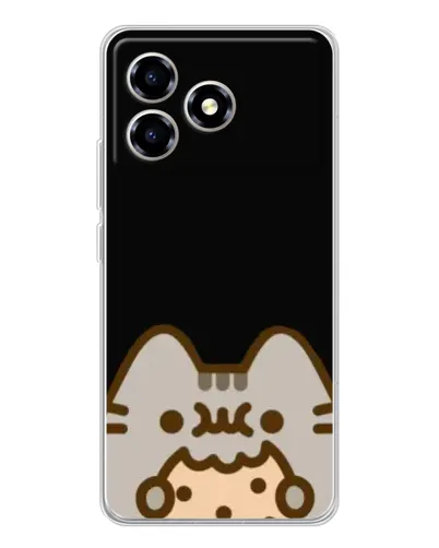 Чехол для ZTE Blade A36 с картинкой «Пушин на черном»