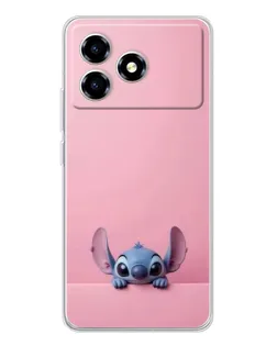 Чехол для ZTE Blade A36 с картинкой «Stitch выглядывает»