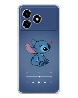 Чехол для ZTE Blade A36 с картинкой «Музыкальный Stitch»