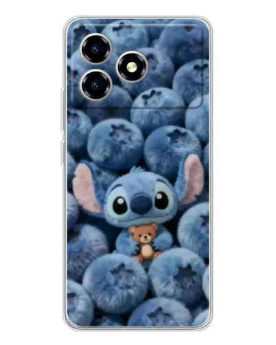 Чехол для ZTE Blade A36 с картинкой «Стич и голубика» Чехол для ZTE Blade A36 с картинкой «Стич и голубика»