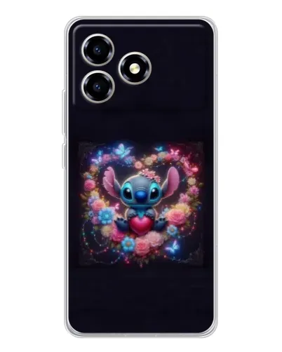 Чехол для ZTE Blade A36 с картинкой «Stitch в цветах» Чехол для ZTE Blade A36 с картинкой «Stitch в цветах»