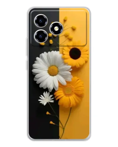 Чехол для ZTE Blade A36 с картинкой «Подсолнух и ромашка»
