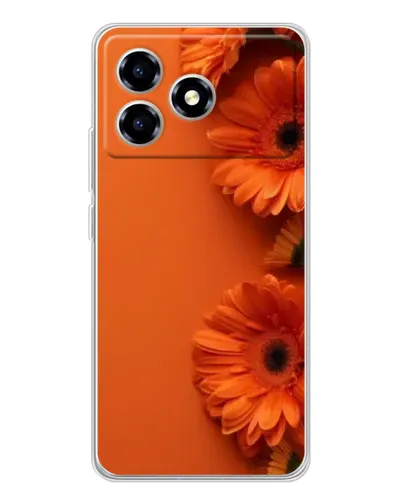 Чехол для ZTE Blade A36 с картинкой «Оранжевые герберы»