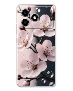 Чехол для ZTE Blade A36 с картинкой «Нежная сакура и капли» Чехол для ZTE Blade A36 с картинкой «Нежная сакура и капли»
