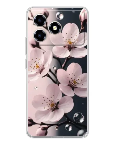 Чехол для ZTE Blade A36 с картинкой «Нежная сакура и капли» Чехол для ZTE Blade A36 с картинкой «Нежная сакура и капли»