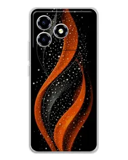 Чехол для ZTE Blade A36 с картинкой «Огненная звездная волна»