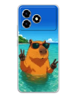 Чехол для ZTE Blade A36 с картинкой «Морская капибара» Чехол для ZTE Blade A36 с картинкой «Морская капибара»