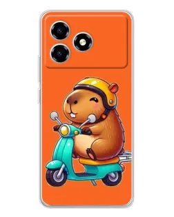 Чехол для ZTE Blade A36 с картинкой «Капибара на скутере» Чехол для ZTE Blade A36 с картинкой «Капибара на скутере»