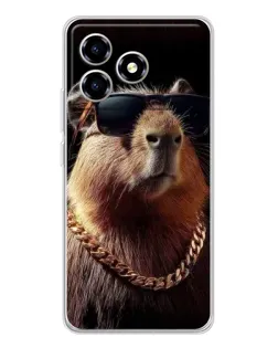 Чехол для ZTE Blade A36 с картинкой «Капибара золотая цепь» Чехол для ZTE Blade A36 с картинкой «Капибара золотая цепь»
